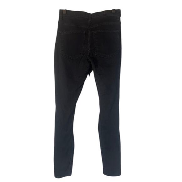 Express Black Ripped Stretch High Rise Leggings Skinny Jeans Women Sz 6 - Picture 2 of 12